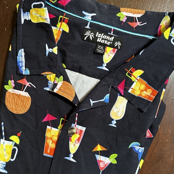 Other - Island Haze Men's‎ XXL Hawaiian Shirt Cocktail Hour Aloha Tropical